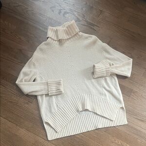 Moth Cream Turtleneck Sweater